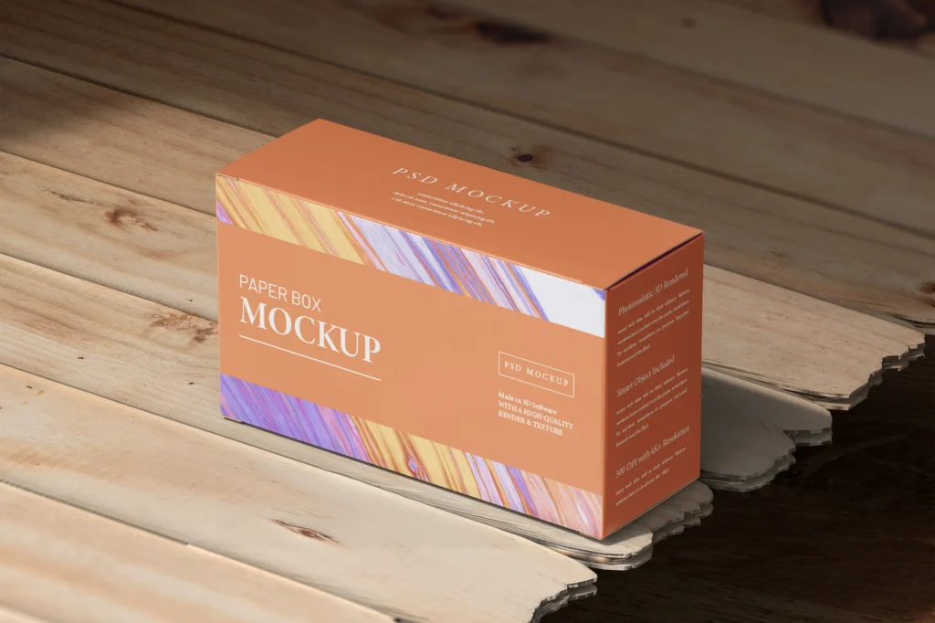 Paper box mockup under the Daylight Eco brand.